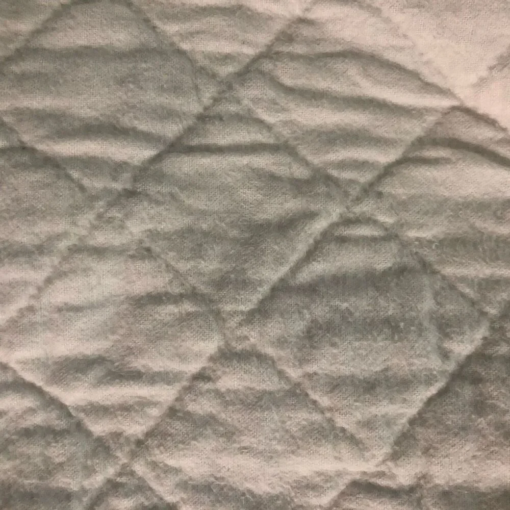 VTG Quilted Baby Blanket Umbrella Raincoat Novelty Print White Red Blue 34x34‎